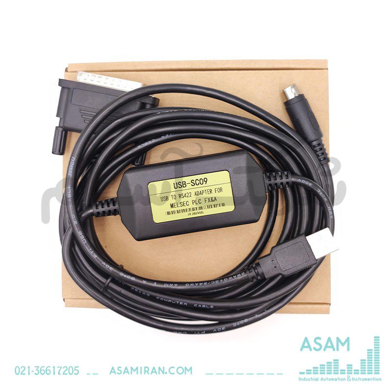 Untitled-1.psdاز ۳۰۰ تا ۱ مگابیت بر ثانیه کابل برنامهنویسی USB-SC09-FX میتسوبیشی