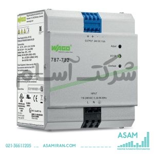 منبع تغذیه 24VDC، مدل WAGO 787-732، تک‌فاز، 10A