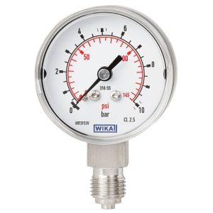 گیج فشار تیوب بوردون WIKA مدل 131.11 (استیل ضدزنگ)